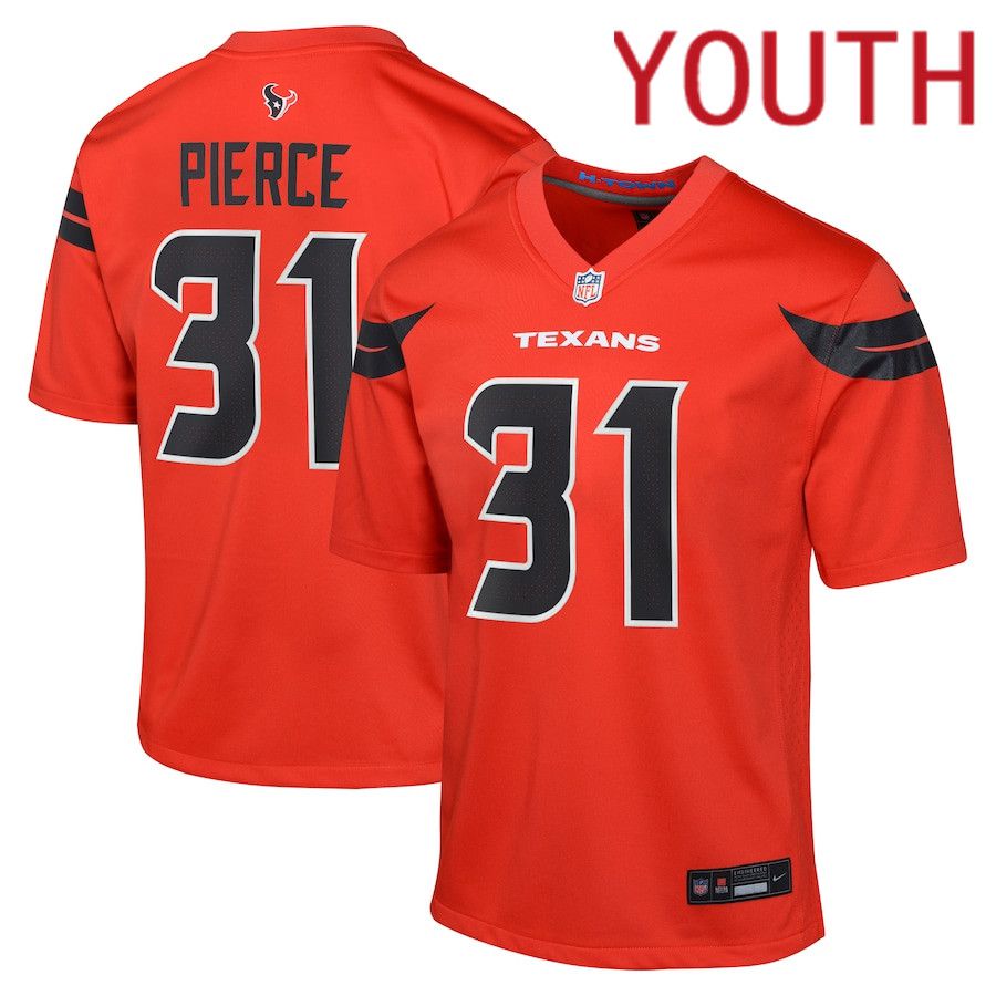 Youth Houston Texans #31 Dameon Pierce Nike Red Alternate Game NFL Jersey->youth nfl jersey->Youth Jersey